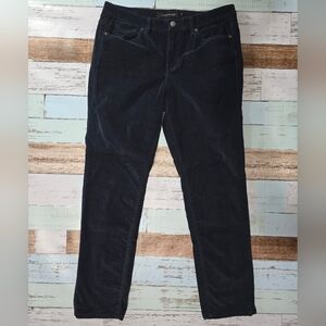 Calvin Klein Dark Blue Corduroy Straight Leg Pants